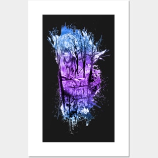 Enchanted Forest Design- Purple Posters and Art